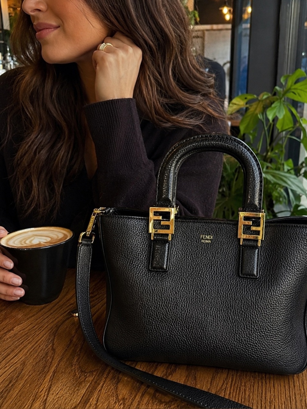 Fendi Vitello Glacier Small FF Tote